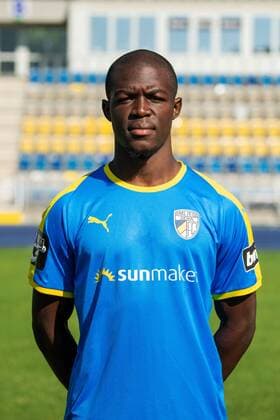 Fabien Tchenkoua; FC Carl Zeiss Jena; 3.Liga, Porträttermin 2018 2019, Ernst Abbe Sportfeld Jena