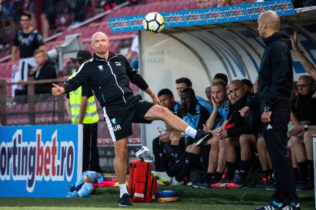 180724 Head coach Uwe Rösler of Malmö FF during the UEFA Champions League qualifying match between Cluj and Malmö FF on July 24, 2018 in Cluj. Photo: Ludvig Thunman BILDBYRAN kod LT 35510 Copyright: LUDVIGxTHUNMAN BB180724LT024