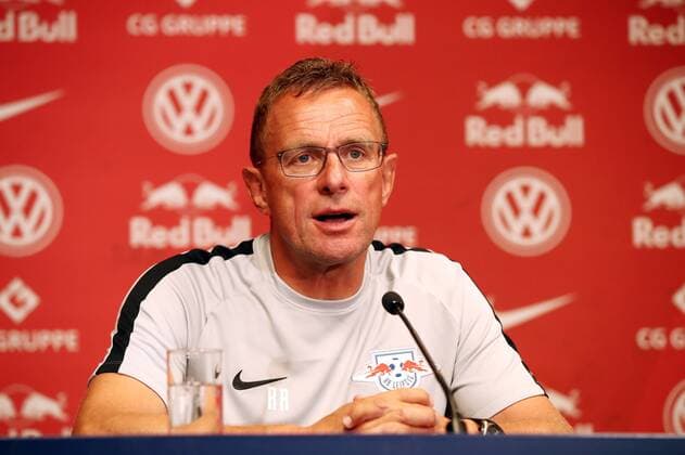 RB Leipzig - PK Euro League Quali Leipzig, 25.07.2018, Red Bull Arena, Fussball, Qualifikation zur UEFA Europa League , PK am Vortag des Spiels RB Leipzig vs. BK Häcken ((SWE) , Im Bild: Ralf Rangnick, RB Leipzig Cheftrainer und Sportdirektor ,