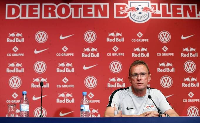RB Leipzig - PK Euro League Quali Leipzig, 25.07.2018, Red Bull Arena, Fussball, Qualifikation zur UEFA Europa League , PK am Vortag des Spiels RB Leipzig vs. BK Häcken ((SWE) , Im Bild: Ralf Rangnick, RB Leipzig Cheftrainer und Sportdirektor ,