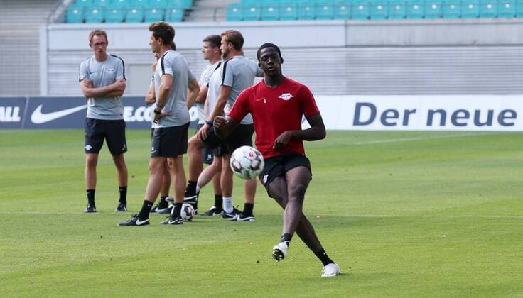 RB Leipzig - Training Euro League Quali Leipzig, 25.07.2018, Red Bull Arena, Fussball, Qualifikation zur UEFA Europa League , Training am Vortag des Spiels RB Leipzig vs. BK Häcken ((SWE) , Im Bild: Ibrahima KonatŽ Konate (6, RB Leipzig) ,