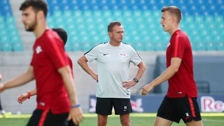 RB Leipzig - Training Euro League Quali Leipzig, 25.07.2018, Red Bull Arena, Fussball, Qualifikation zur UEFA Europa League , Training am Vortag des Spiels RB Leipzig vs. BK Häcken ((SWE) , Im Bild: Ralf Rangnick, RB Leipzig Cheftrainer und Sportdirektor ,