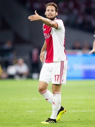 Daley Blind of Ajax during the UEFA Champions League second round qualifying first leg match between Ajax Amsterdam and Sturm Graz at the Johan Cruijff Arena on July 25, 2018 in Amsterdam, The Netherlands UEFA Champions League 2018 2019 xVIxVIxImagesx xTomxBodexMultimediaxIVx 11587126
