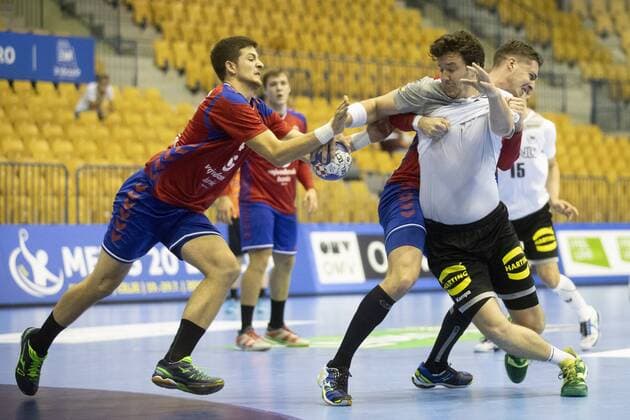 25.07.2018, Arena Zlatorog, Celje, SLO, EHF EM U20, Serbien vs Deutschland, Hauptrunde, Gruppe 1, im Bild Ioshua Thiele of Germany during the main round, Group 1 match of the EHF men s Handball European U20 Championship between Serbia and Germany at the Arena Zlatorog in Celje, Slovenia on 2018 07 25. Celje
