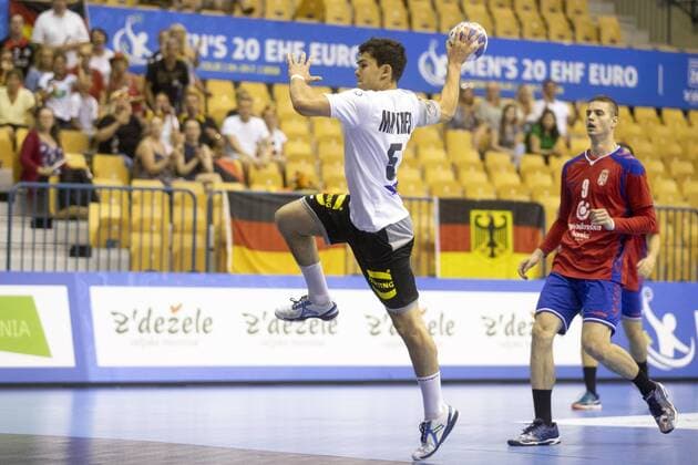 25.07.2018, Arena Zlatorog, Celje, SLO, EHF EM U20, Serbien vs Deutschland, Hauptrunde, Gruppe 1, im Bild Tim Matthes of Germany during the main round, Group 1 match of the EHF men s Handball European U20 Championship between Serbia and Germany at the Arena Zlatorog in Celje, Slovenia on 2018 07 25. Celje