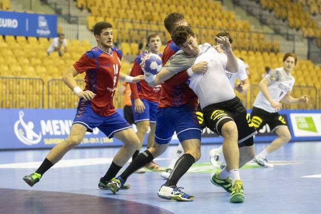 25.07.2018, Arena Zlatorog, Celje, SLO, EHF EM U20, Serbien vs Deutschland, Hauptrunde, Gruppe 1, im Bild Ioshua Thiele of Germany during the main round, Group 1 match of the EHF men s Handball European U20 Championship between Serbia and Germany at the Arena Zlatorog in Celje, Slovenia on 2018 07 25. Celje