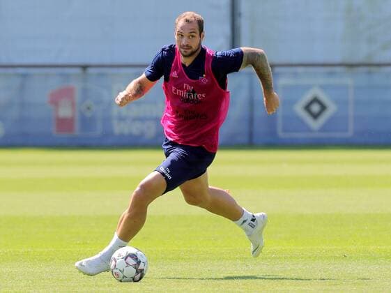 Sport Bilder des Tages 2.Liga Saison 2018-2019 Hamburger SV Training 26.07.2018 Hamburger SV Training Pierre-Michel Lasogga (Hamburger SV)