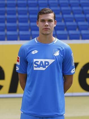 Justin Hoogma , TSG 1899 Hoffenheim . Porträttermin TSG 1899 Hoffenheim 2018-2019 . Sinsheim, GER, 25.07.2018 ,Fussball 1. Bundesliga 2018 2019 .