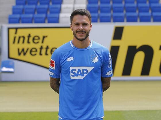 Leonardo Bittencourt , TSG 1899 Hoffenheim . Porträttermin TSG 1899 Hoffenheim 2018-2019 . Sinsheim, GER, 25.07.2018 ,Fussball 1. Bundesliga 2018 2019 .