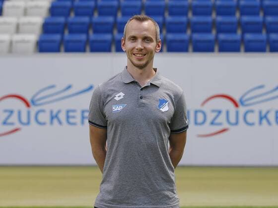 Physiotherapeut Sören Johannsen , TSG 1899 Hoffenheim . Porträttermin TSG 1899 Hoffenheim 2018-2019 . Sinsheim, GER, 25.07.2018 ,Fussball 1. Bundesliga 2018 2019 .