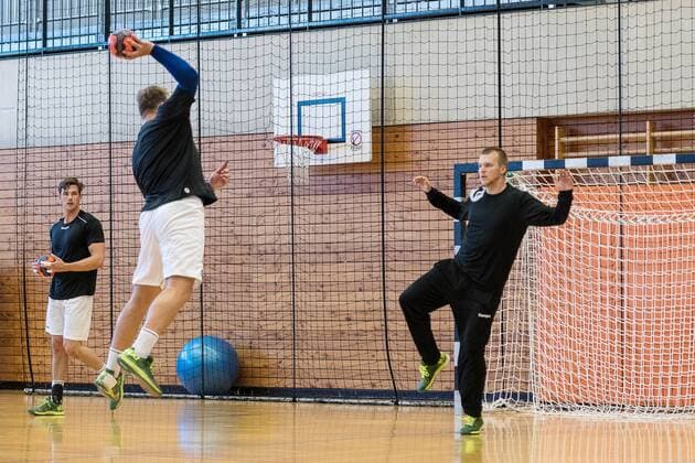 Torwart und Schusstraining, HBW Balingen-Weilstetten, Handball, 2. Bundesliga, Oeffentliches Training, 2018 2019, 26.07.2018, HBW Balingen-Weilstetten, Handball, 2. Bundesliga, Oeffentliches Training, 2018 2019, 26.07.2018 Balingen Copyright: xEIBNER SaschaxWaltherx EP_SWA