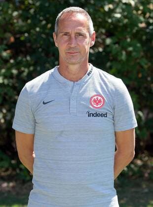 26.07.2018, xjhx, Fussball 1.Bundesliga, Eintracht Frankfurt Fototermin Saison 2018 2019 - Porträttermin 2018 2019 emspor, v.l. Trainer Adolf Adi Huetter (Eintracht Frankfurt) Frankfurt am Main