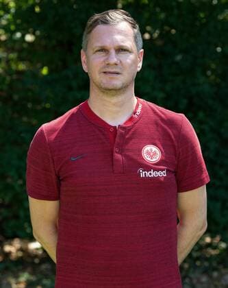 26.07.2018, xjhx, Fussball 1.Bundesliga, Eintracht Frankfurt Fototermin Saison 2018 2019 - Porträttermin 2018 2019 emspor, v.l. Thomas Westphal (Leiter Spielbetrieb) Frankfurt am Main