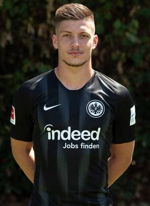 26.07.2018, xjhx, Fussball 1.Bundesliga, Eintracht Frankfurt Fototermin Saison 2018 2019 - Porträttermin 2018 2019 emspor, v.l. Luka Jovic (Eintracht Frankfurt) Frankfurt am Main