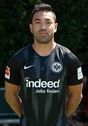 26.07.2018, xjhx, Fussball 1.Bundesliga, Eintracht Frankfurt Fototermin Saison 2018 2019 - Porträttermin 2018 2019 emspor, v.l. Marco Fabian, Marco Jhonfai Fabian de la Mora (Eintracht Frankfurt) Frankfurt am Main