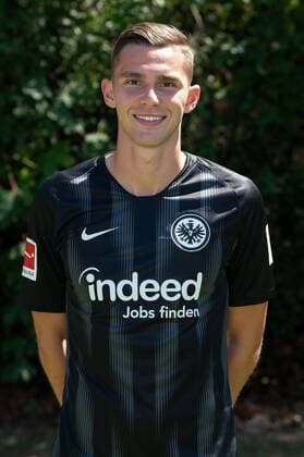 26.07.2018, xjhx, Fussball 1.Bundesliga, Eintracht Frankfurt Fototermin Saison 2018 2019 - Porträttermin 2018 2019 emspor, v.l. Branimir Hrgota (Eintracht Frankfurt) Frankfurt am Main
