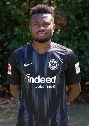 26.07.2018, xjhx, Fussball 1.Bundesliga, Eintracht Frankfurt Fototermin Saison 2018 2019 - Porträttermin 2018 2019 emspor, v.l. Nelson Mandela Mbouhom (Eintracht Frankfurt) Frankfurt am Main