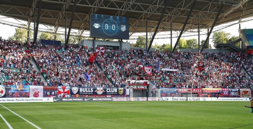 RB Leipzig - BK Haecken Fussball Euro League Quali Leipzig, 26.07.2018, Red Bull Arena, Fussball, Qualifikation zur UEFA Europa League , RB Leipzig vs. BK Häcken ((SWE) , Im Bild: Fans von RB Leipzig. ,