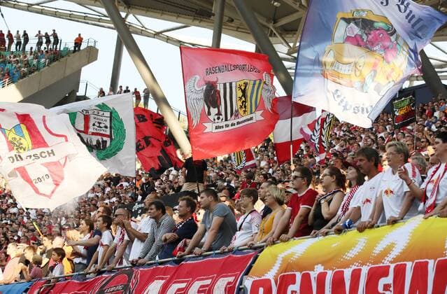 RB Leipzig - BK Haecken Fussball Euro League Quali Leipzig, 26.07.2018, Red Bull Arena, Fussball, UEFA EURO EM Europameisterschaft Fussball League , Qualifikation, 2.Runde, Hinspiel, RB Leipzig vs. BK Häcken , Im Bild; Fans von RB Leipzig. ,