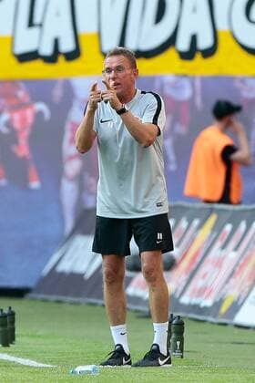 26.07.2018, xtgx, Fussball Europa League Qualifikation 2.Runde, RB Leipzig - BK Haecken emspor, v.l. ralf Rangnick (Leipzig, Trainer) gibt Anweisungen, gestikuliert mit den Armen, gesticulate, gives instructions Leipzig