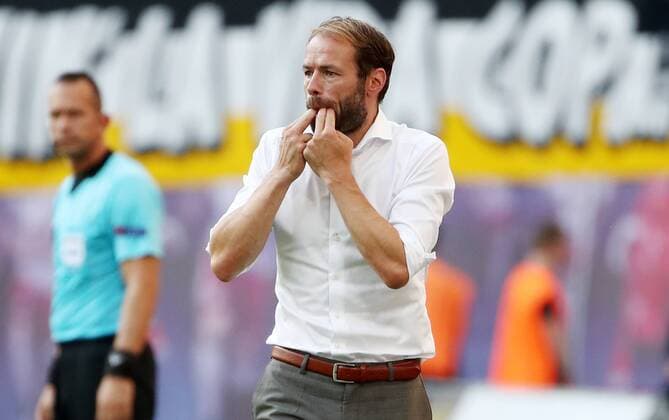 RB Leipzig - BK Haecken Fussball Euro League Quali Leipzig, 26.07.2018, Red Bull Arena, Fussball, Qualifikation zur UEFA Europa League , RB Leipzig vs. BK Häcken ((SWE) , Im Bild: Trainer Andreas Alm ( BK Häcken) ,