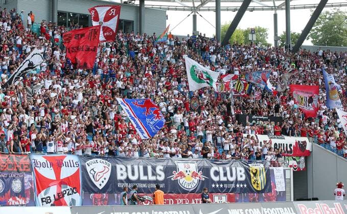 RB Leipzig - BK Haecken Fussball Euro League Quali Leipzig, 26.07.2018, Red Bull Arena, Fussball, Qualifikation zur UEFA Europa League , RB Leipzig vs. BK Häcken ((SWE) , Im Bild: Fans von RB Leipzig. ,