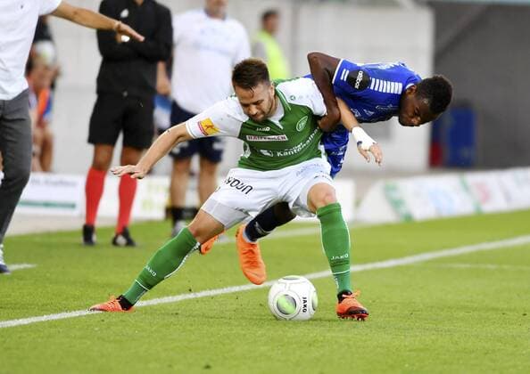 Sport Bilder des Tages 26.07.2018 St.Gallen ,Schweiz .Fussball Herren Saison 2018 2019 Europaleague Quali FC St.Gallen-Sarpsborg 08 FF Im Bild: Andreas Wittwer (FC St.Gallen) Einzelbild Aktion