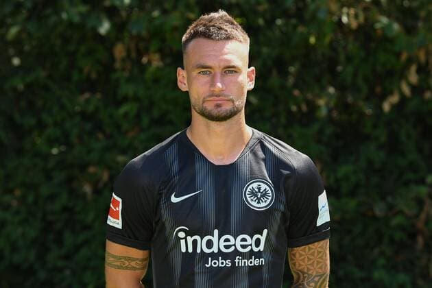 26.07.2018, xjhx, Fussball 1.Bundesliga, Eintracht Frankfurt Fototermin Saison 2018 2019, 1.BL, PortraÌˆttermin, Danny Blum (Eintracht Frankfurt) Frankfurt am Main
