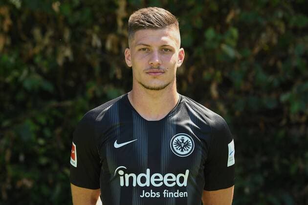 26.07.2018, xjhx, Fussball 1.Bundesliga, Eintracht Frankfurt Fototermin Saison 2018 2019, 1.BL, PortraÌˆttermin, Luka Jovic (Eintracht Frankfurt) Frankfurt am Main