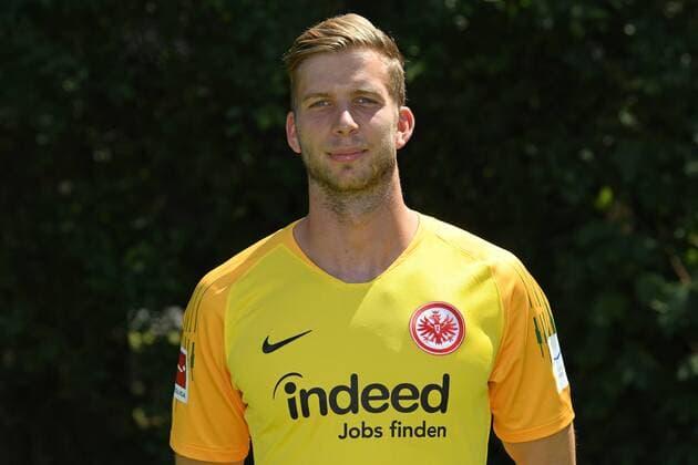 26.07.2018, xjhx, Fussball 1.Bundesliga, Eintracht Frankfurt Fototermin Saison 2018 2019, 1.BL, PortraÌˆttermin, Felix Wiedwald (Eintracht Frankfurt) Frankfurt am Main