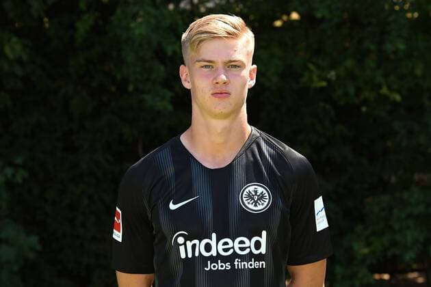 26.07.2018, xjhx, Fussball 1.Bundesliga, Eintracht Frankfurt Fototermin Saison 2018 2019, 1.BL, PortraÌˆttermin, Noel Knothe (Eintracht Frankfurt) Frankfurt am Main