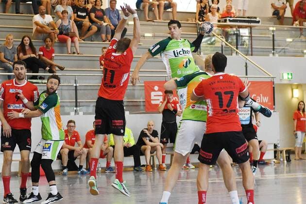 Stefan Cavor (HSG Wetzlar) bei einem Angriff, Sparkassen-Cup Altensteig, TSV Altensteig vs. HSG Wetzlar, Handball, 27.07.2018, Sparkassen-Cup Altensteig, TSV Altensteig vs. HSG Wetzlar, Handball, 27.07.2018, Altensteig Copyright: xEIBNER Florian_Schustx EP_SCHUST