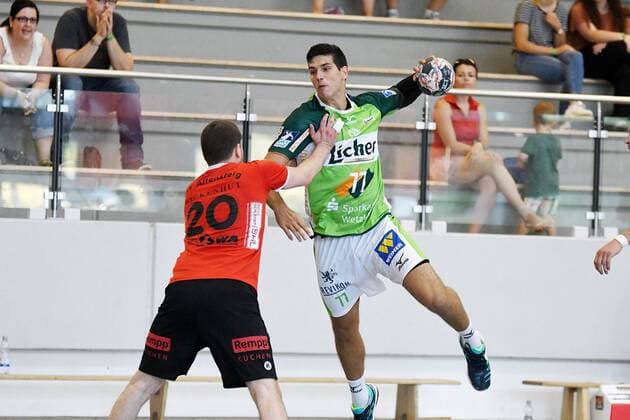 Stefan Cavor (HSG Wetzlar) bei einem Angriff, Sparkassen-Cup Altensteig, TSV Altensteig vs. HSG Wetzlar, Handball, 27.07.2018, Sparkassen-Cup Altensteig, TSV Altensteig vs. HSG Wetzlar, Handball, 27.07.2018, Altensteig Copyright: xEIBNER Florian_Schustx EP_SCHUST