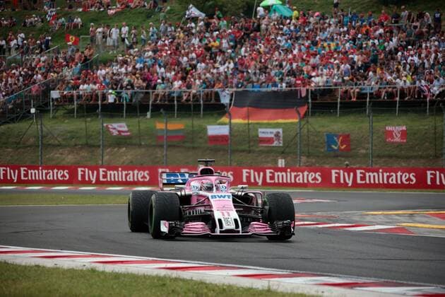 FORMULA 1 - Hungarian GP BUDAPEST,HUNGARY,28.JUL.18 - MOTORSPORTS, FORMULA 1 - Grand Prix of Hungary, Hungaroring, practice and qualifying. Image shows Sergio Perez (MEX Force India). GEPAxpictures xFritzxMueller