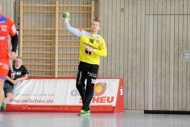 Tomas Mrkva (HBW Balingen-Weilstetten 16) im Tor Handball, Maenner, Vorbereitungsturnier, 54.Sparkassen-Cup,Altensteig,Spiel um Platz5, 29.07.2018, Foto:TBaur Eibner TSV Otmar St.Gallen vs. HBW Balingen-Weilstetten Esslingen Copyright: xEIBNER TobiasxBaurx EP_TBR