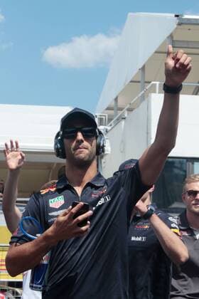 FORMULA 1 - Hungarian GP BUDAPEST,HUNGARY,29.JUL.18 - MOTORSPORTS, FORMULA 1 - Grand Prix of Hungary, Hungaroring. Image shows Daniel Ricciardo (AUS Aston Martin Red Bull Racing). GEPAxpictures xFritzxMueller