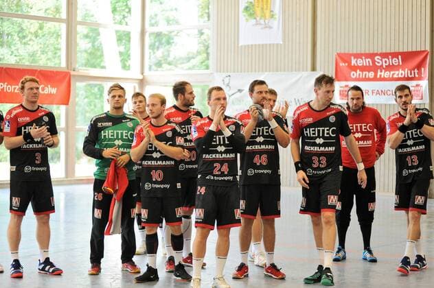 der HC Erlangen auf Platz vier beim Altensteiger S-Cup Handball, Maenner, Vorbereitungsturnier, 54.Sparkassen-Cup,Altensteig,Spiel um Platz3, 29.07.2018, Foto:TBaur Eibner HC Erlangen vs. TVB 1898 Stuttgart Esslingen Copyright: xEIBNER TobiasxBaurx EP_TBR