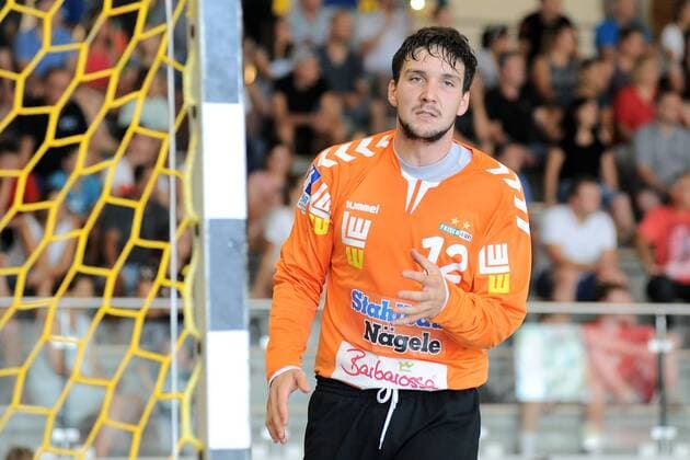 Daniel Rebmann (FrischAuf Goeppingen 12) im Tor Handball, Maenner, Vorbereitungsturnier, 54.Sparkassen-Cup,Altensteig,Spiel um Finale, 29.07.2018, Foto:TBaur Eibner FrischAuf Goeppingen vs. HSG Wetzlar Esslingen Copyright: xEIBNER TobiasxBaurx EP_TBR