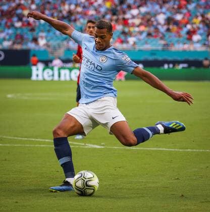 July 28, 2018 - Miami Gardens, Florida, USA - Manchester City forward Lukas Nmecha (43) in action during the first half of an International Champions Cup match between FC Bayern and Manchester City at the Hard Rock Stadium in Miami Gardens, Florida. Soccer 2018: FC Bayern vs Manchester City - ZUMAh333 20180728_zap_h333_115 Copyright: xMarioxHoubenx