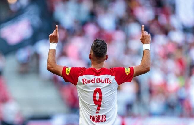 29.07.2018, Red Bull Arena, Salzburg, AUT, 1. FBL, FC Red Bull Salzburg vs LASK, 01. Runde, im Bild Torjubel Munas Dabbur (Salzburg) during Austrian Football Bundesliga 1st round Match between FC Red Bull Salzburg and LASK at the Red Bull Arena, Salzburg, Austria on 2018 07 29. Salzburg