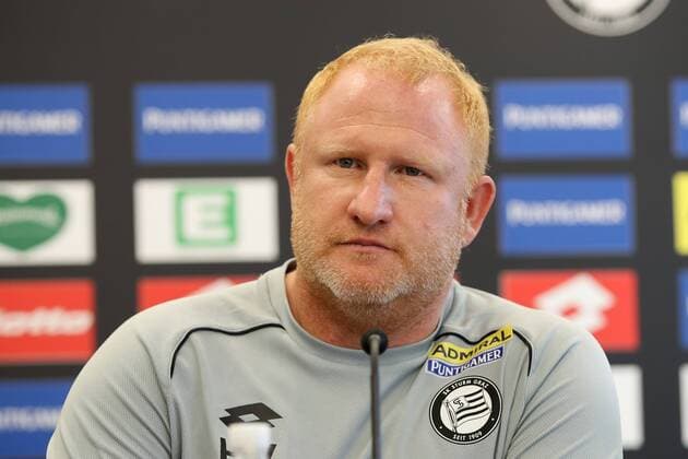 SOCCER - UEFA CL quali, Ajax vs Sturm GRAZ,AUSTRIA,31.JUL.18 - SOCCER - UEFA Champions League qualification, SK Sturm Graz vs AFC Ajax Amsterdam, preview, press conference PK Pressekonferenz Sturm. Image shows head coach Heiko Vogel (Sturm). GEPAxpictures xChristianxWalgram