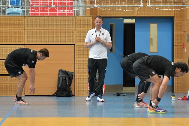 Handball, Herren, Saison 2018 19, Training Nationalmannschaft Japan, Dagur Sigrundsson (Cheftrainer Japan), 31.07.18, Copyright: xMichaelxHundtx xMatthiasxKochx