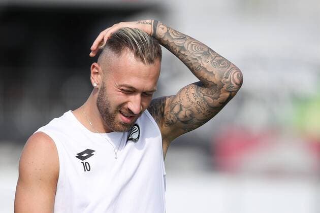 SOCCER - UEFA CL quali, Ajax vs Sturm GRAZ,AUSTRIA,31.JUL.18 - SOCCER - UEFA Champions League qualification, SK Sturm Graz vs AFC Ajax Amsterdam, preview, training Sturm. Image shows Peter Zulj (Sturm). GEPAxpictures xChristianxWalgram