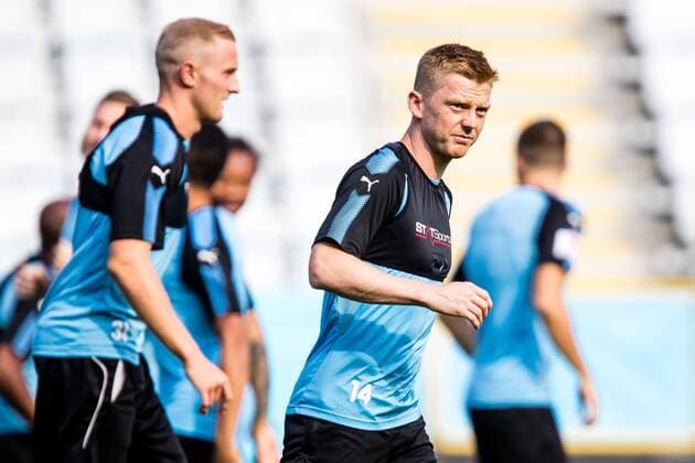 180731 Malmö FFs Anders Christiansen under en presskonferens och träning inför Champions League matchen mellan Malmö FF och Cluj i andra kvalomgangen den 31 juli 2018 i Malmö. Copyright: MATHILDAxAHLBERG BB180731MA034