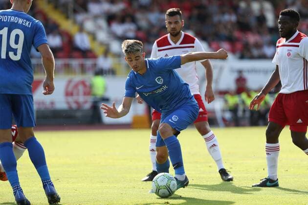 Genk s Edon Zhegrova scoring the 0-1 goal during the soccer match between Luxembourg team Sporting Circle Fola Esch and Belgian first division soccer team KRC Genk, Wednesday 01 August 2018 in Esch-Sur-Alzette, Luxembourg. This is the return leg of the 2nd qualifying round for the Europa League competition. Genk won the first leg 5-0. VIRGINIExLEFOUR  x05396406x