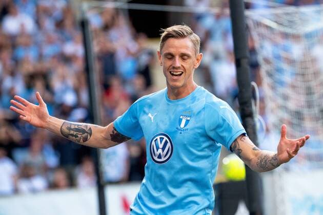 180801 Sören Rieks of Malmö FF looks dejected during the UEFA Champions League qualifying match between Malmö FF and Cluj on August 1, 2018 in Malmö. Photo: Ludvig Thunman BILDBYRAN kod LT 35511 Copyright: LUDVIGxTHUNMAN BB180801LT004
