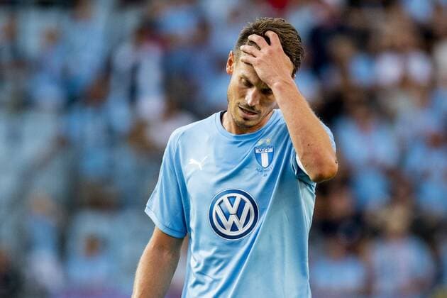 180801 Markus Rosenberg of Malmö FF looks dejected during the UEFA Champions League qualifying match between Malmö FF and Cluj on August 1, 2018 in Malmö. Photo: Ludvig Thunman BILDBYRN kod LT 35511 Copyright: LUDVIGxTHUNMAN BB180801LT030