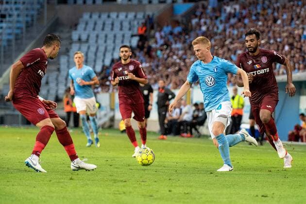 180801 Anders Christiansen of Malmö FF during the UEFA Champions League qualifying match between Malmö FF and Cluj on August 1, 2018 in Malmö. Photo: Ludvig Thunman BILDBYRAN kod LT 35511 Copyright: LUDVIGxTHUNMAN BB180801LT042