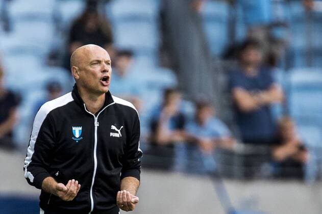 180801 Head coach Uwe Rösler of Malmö FF during the UEFA Champions League qualifying match between Malmö FF and Cluj on August 1, 2018 in Malmö. Photo: Mathilda Ahlberg BILDBYRAN Cop 178 Copyright: MATHILDAxAHLBERG BB180801MA090