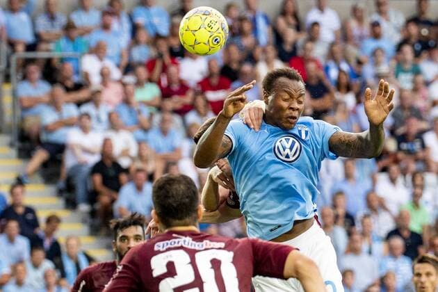 180801 Carlos Strandberg of Malmö FF during the UEFA Champions League qualifying match between Malmö FF and Cluj on August 1, 2018 in Malmö. Photo: Ludvig Thunman BILDBYRN kod LT 35511 Copyright: LUDVIGxTHUNMAN BB180801LT111
